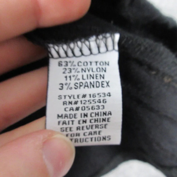 Habitat Women's Asymmetrical Cowl Neck Sleeveless Top Black Textured XL 202 - Picture 5 of 10